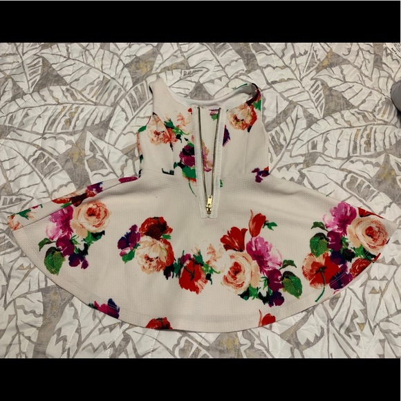 Peppa & Julie girls floral zip front dress - Picture 2 of 4